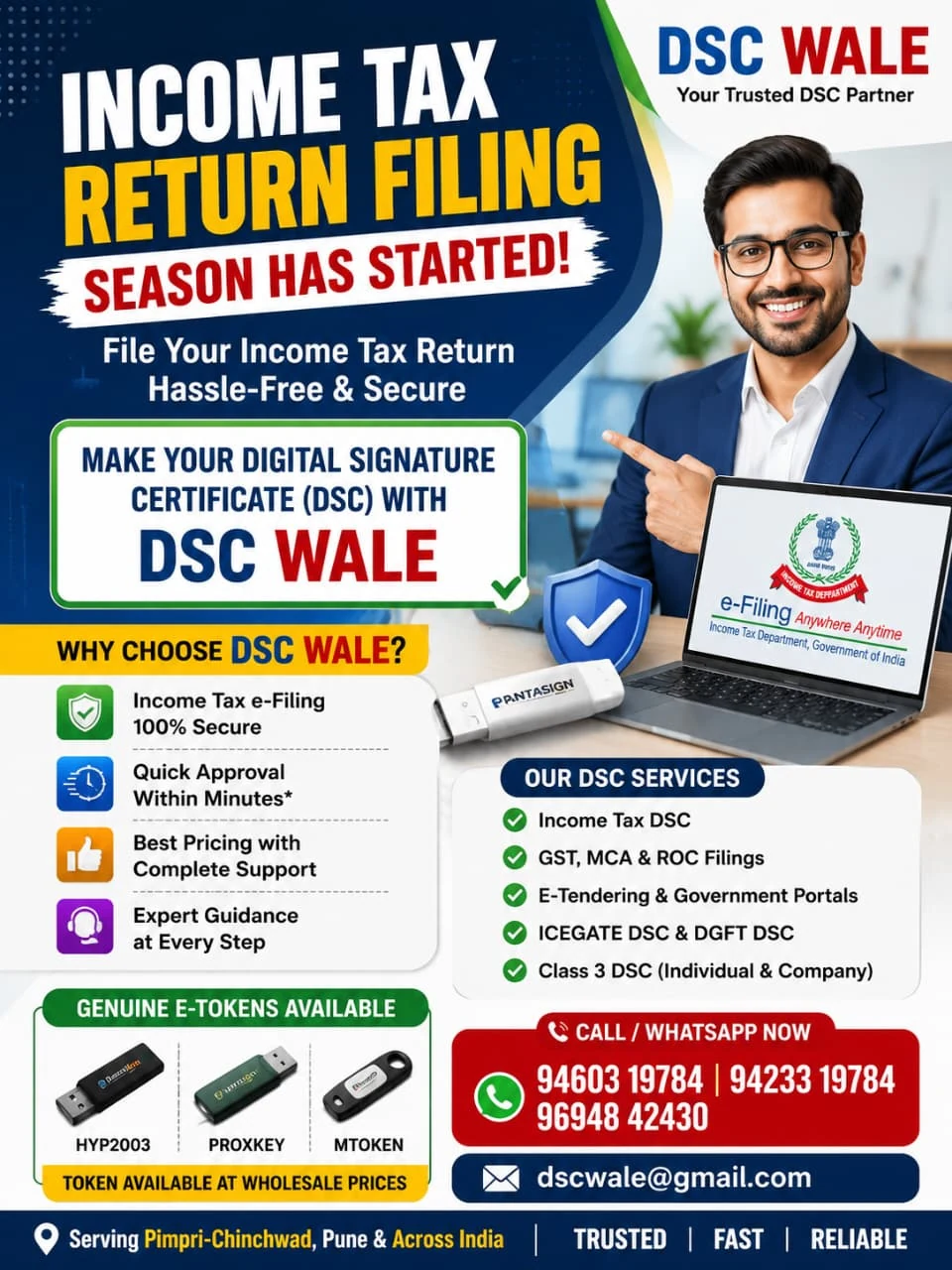 DSC Wale Income Tax return filing and DSC services artwork